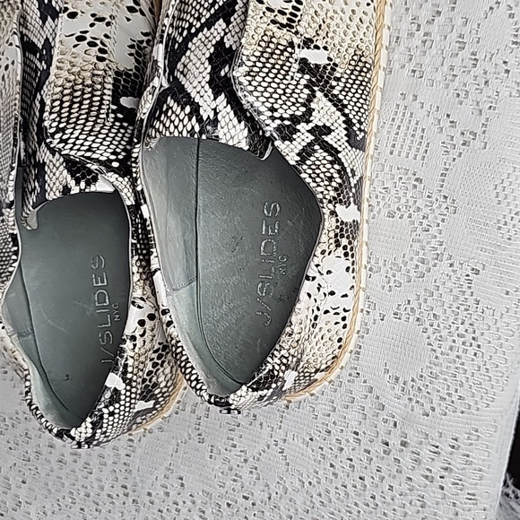 J/Slides Anthropologie Karla slip on snake skin print sneakers shoes sz 8 - Picture 3 of 6